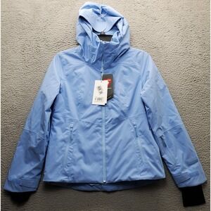 Half Days Lawrence Jacket Women's S Blue Ski Snow Band Long Sleeve Hooded Zip-Up